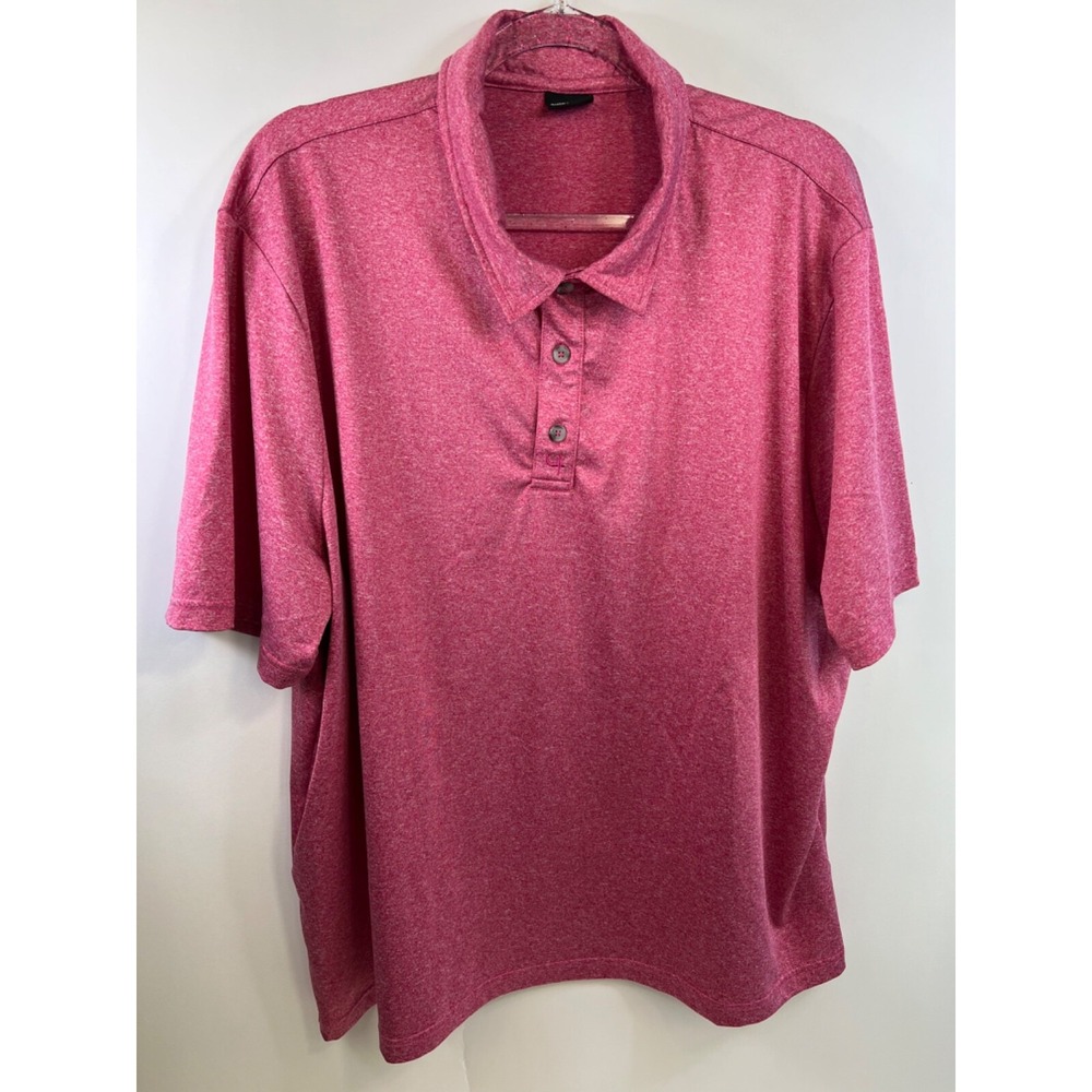Short Par 4 Golf Polo Short Sleeve Shirt,‎ Rose Men's Size XXL